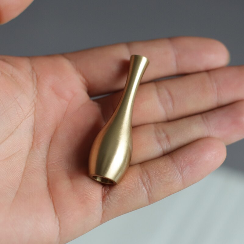 Tiny Pure Copper Flower Vase Decorative Mini Metal Artificial Flower Vase