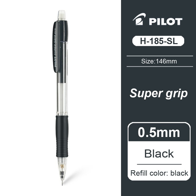 3 stykker japan Pilot h -185- sl flerfarget mekanisk blyant 0.5 mm kontor- og skolepapirer skrivemateriell: Svart