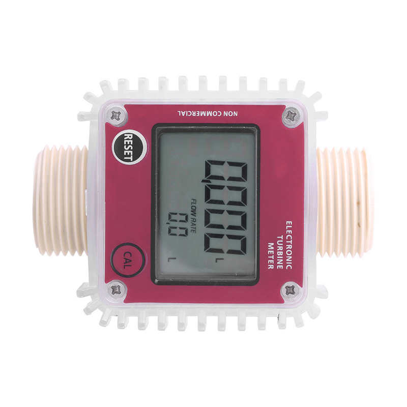 1PC K24 Turbine Digital Diesel Oil Fuel Flow Meter Gauge For Chemicals Liquid Water Flow Meter