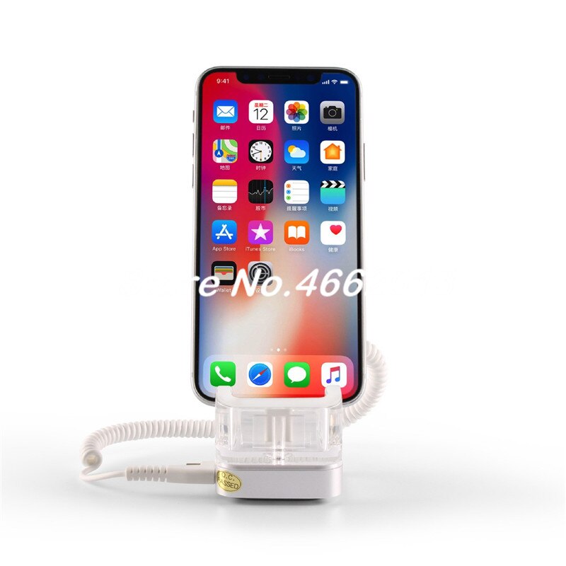 Mobile phone security alarm cell phone anti theft display stand Acrylic handhelds holder tablet lock rack for retail store