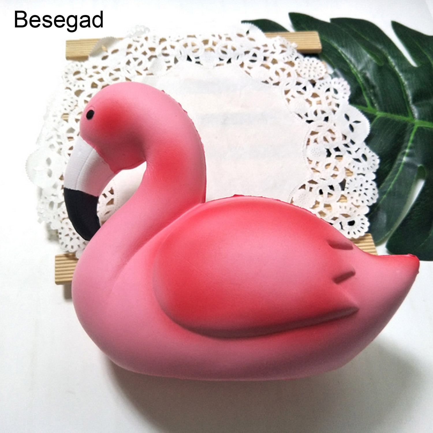 Besegad Soft Squishies Cute Kawaii Imitation Flamingo Toy Pink Squishi Animal Squshy Gadget Slow Rising Relieves Stress Anxiety