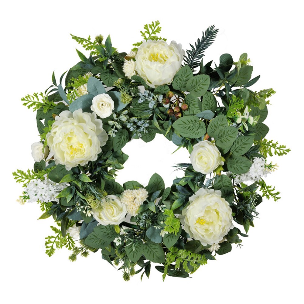 Artificial Wreath Forest Style Wedding Party Wall Decorative Flower Wreath Window Door Hanging Wreath Photographic props