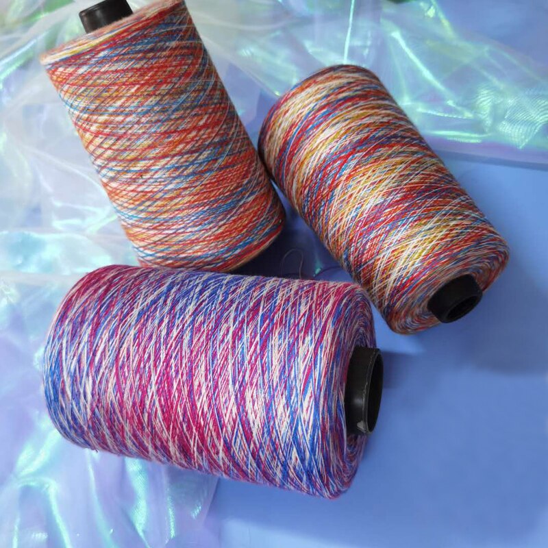 250g Space dye Mercerized cotton thread summer style sewing thread yarn for knitting cotton yarn for crochet silk yarn ZL4