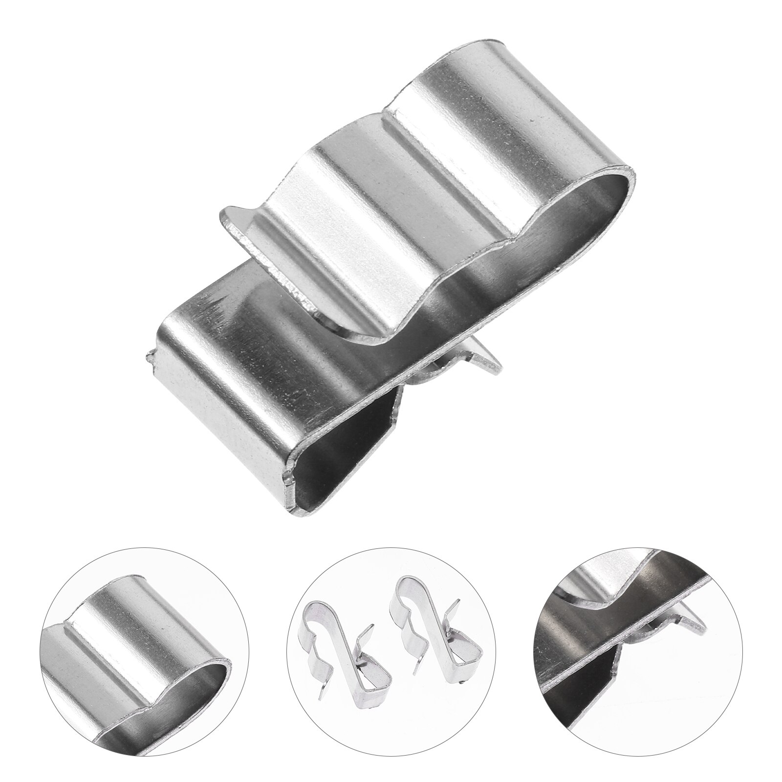 50 Pcs Stainless Trailer Frame Cable Clamp Clips Solar Panel Double-Wire Clips: Default Title