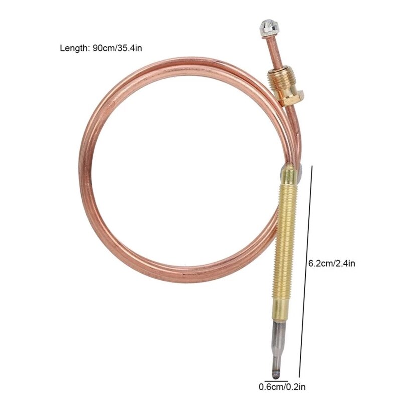 M2EE Oven Thermocouple Platinum and Rhodium Thermocouple Probe Length 900mm Probe Head Temperature Sensor for Electric Heater