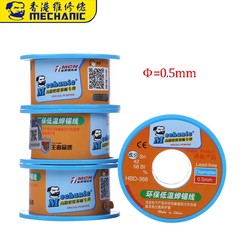 MECHANIC Lead-Free Soldering Tin Wire 0.5mm Welding Soldering Wire Roll Lead-Free Solder Wire