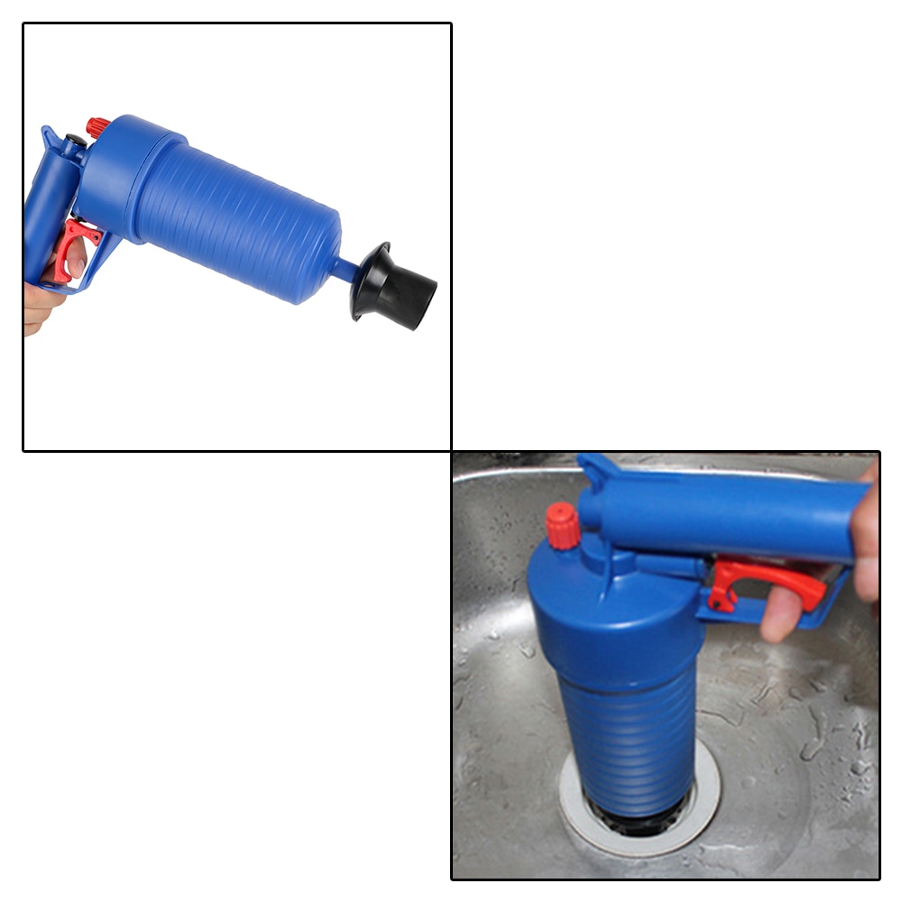 Dredge Pipe Sewer Sinks Basin Pipeline Clogged Remover Air Pump Pressure Unblocker Manual Pipe Plunger Drain Cleaner
