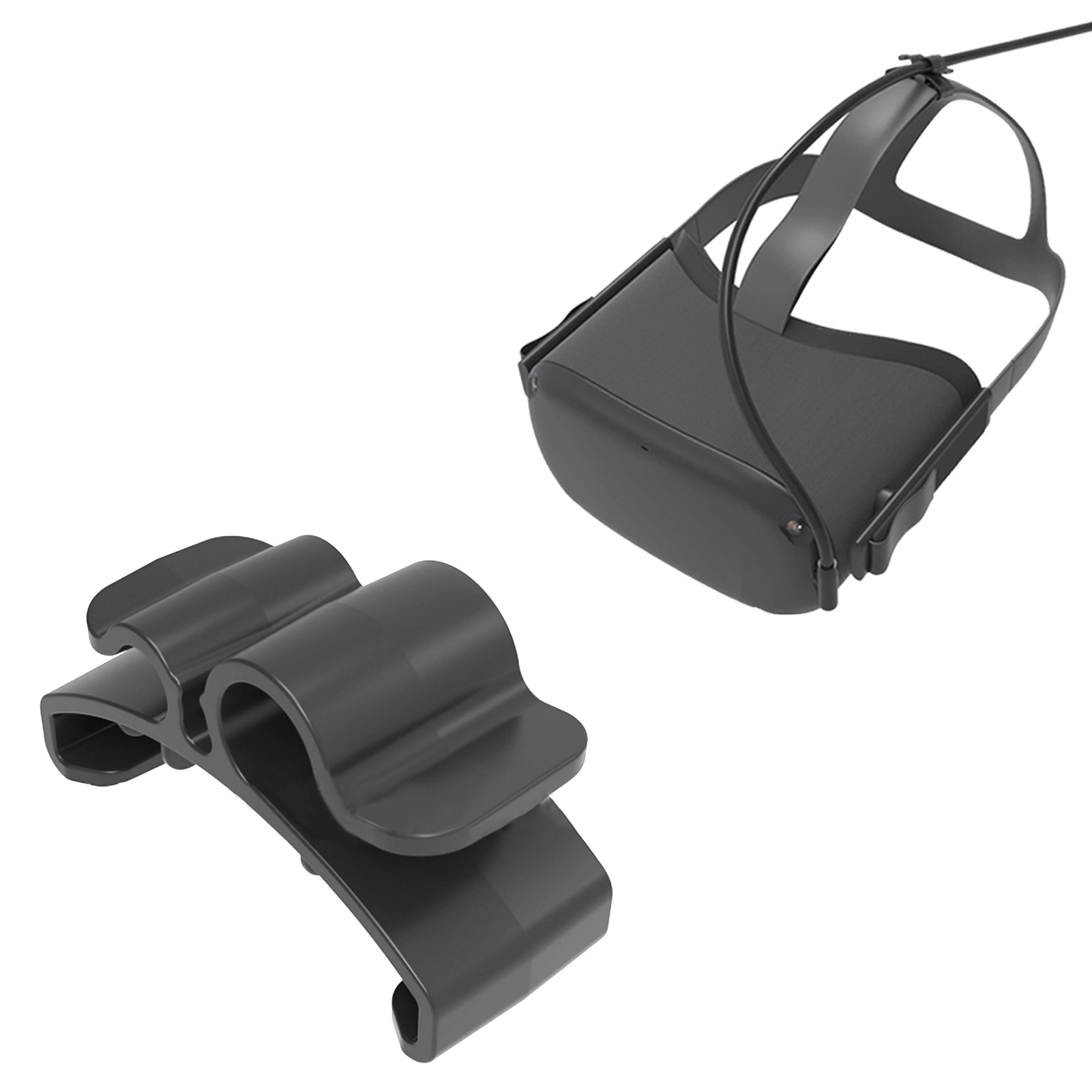 Boucles de serrage de câble VR, 2 pièces, pour Oculus Quest 1/2 de pince de câble et boucle de lissage du fil de caresse