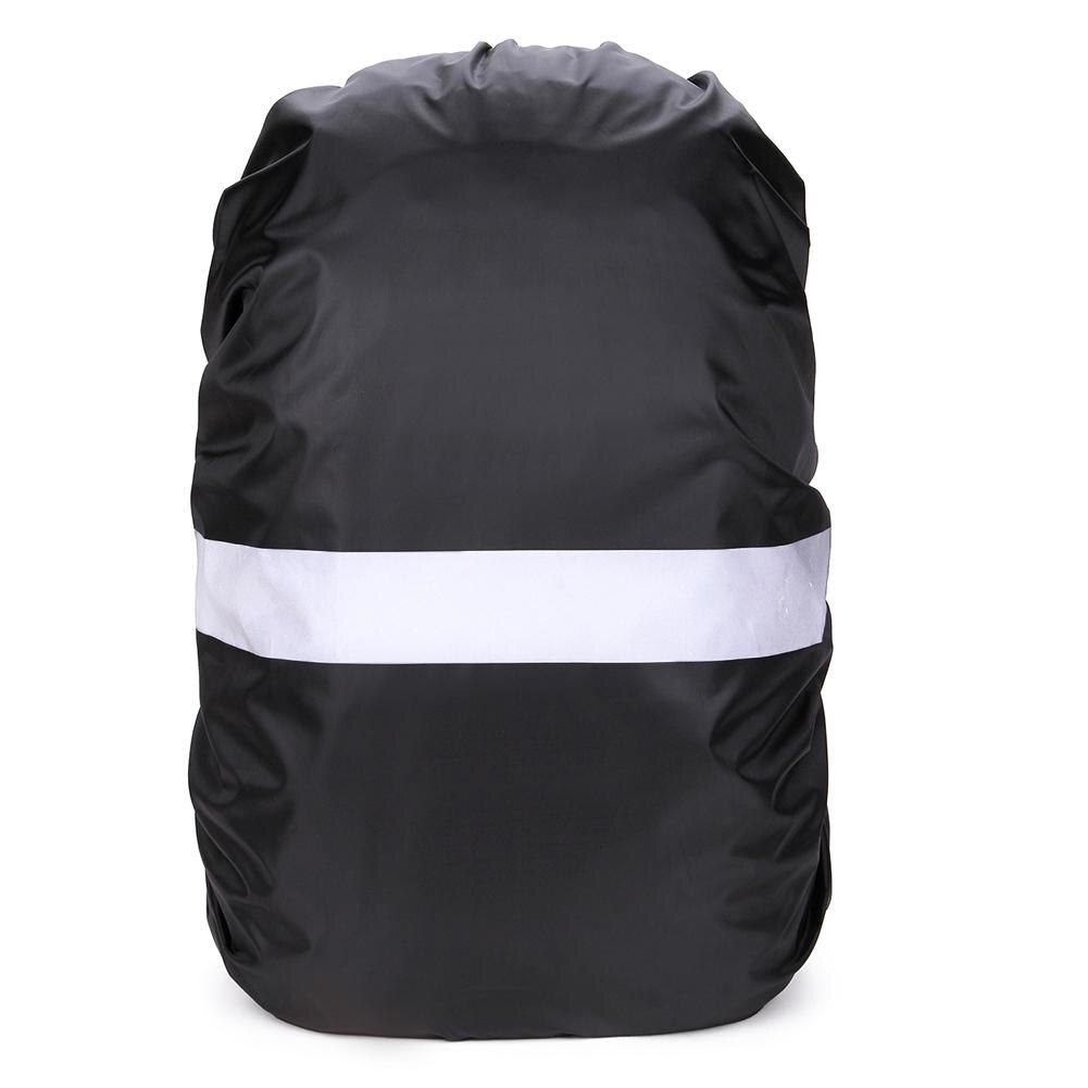 Justerbar vandtæt støvtæt rygsækpose reflekterende støvregn: Sort farve