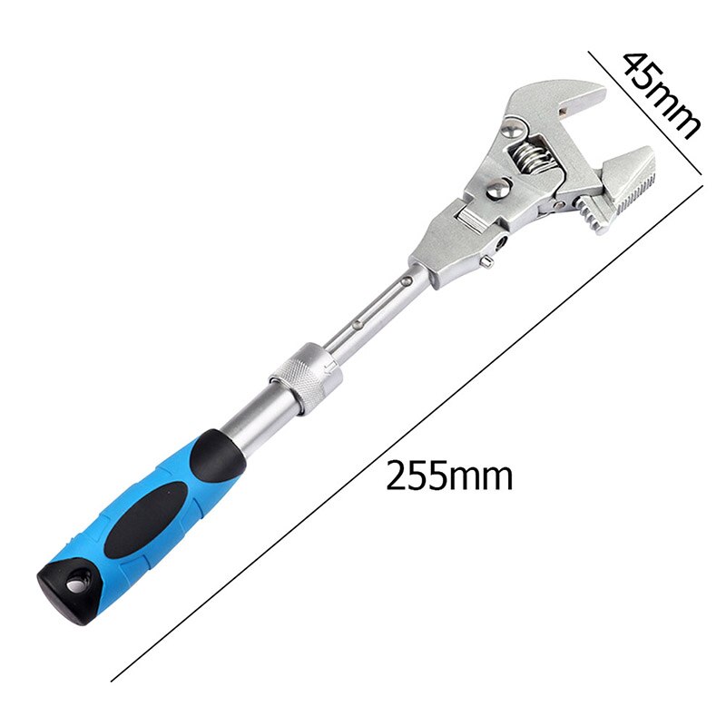 10 Inch Ratchet Adjustable Wrench 5-in-1 Torque Wrench Can Rotate And Fold 180 Degrees Fast Wrench Pipe Wrench Repair Tool