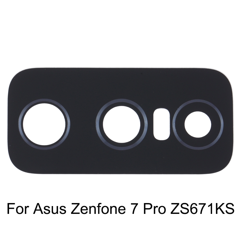 Camera Lens Voor Asus Zenfone 7 ZS670KS/Voor Asus Zenfone 7 Pro ZS671KS/Voor Asus Zenfone 8 ZS590KS: Black Zenfone 7 Pro