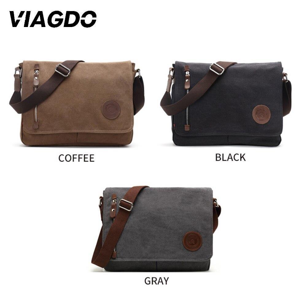 14 Inch Retro Casual Messenger Tassen Voor Mannen Schoudertas Canvas Crossbody Pack Kantoor Reistas Mannen tassen