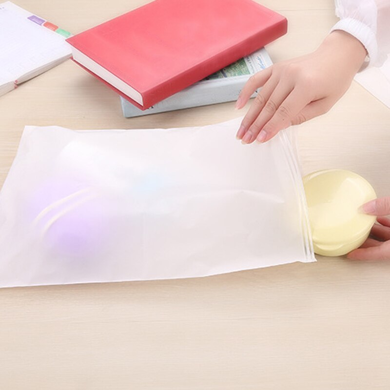Portable Translucent Plastic Package Cloth Travel Storage Pouch Waterproof Bag Zip Suitcase Cloth Organizer Packaging Bags