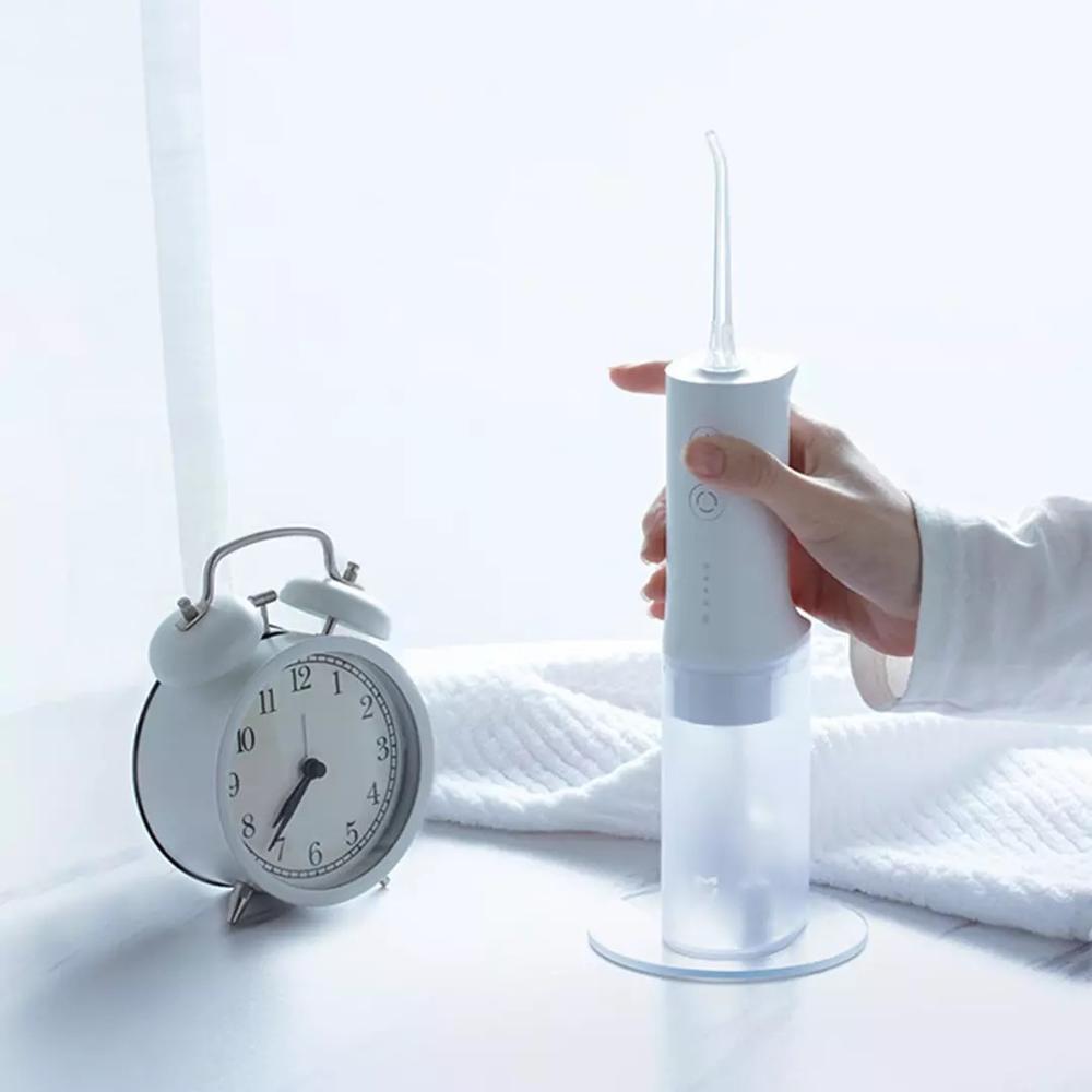 Xiaomi mijia irrigador oral portátil água dental flosser jato de água limpeza dente bocal dentadura escova de dentes