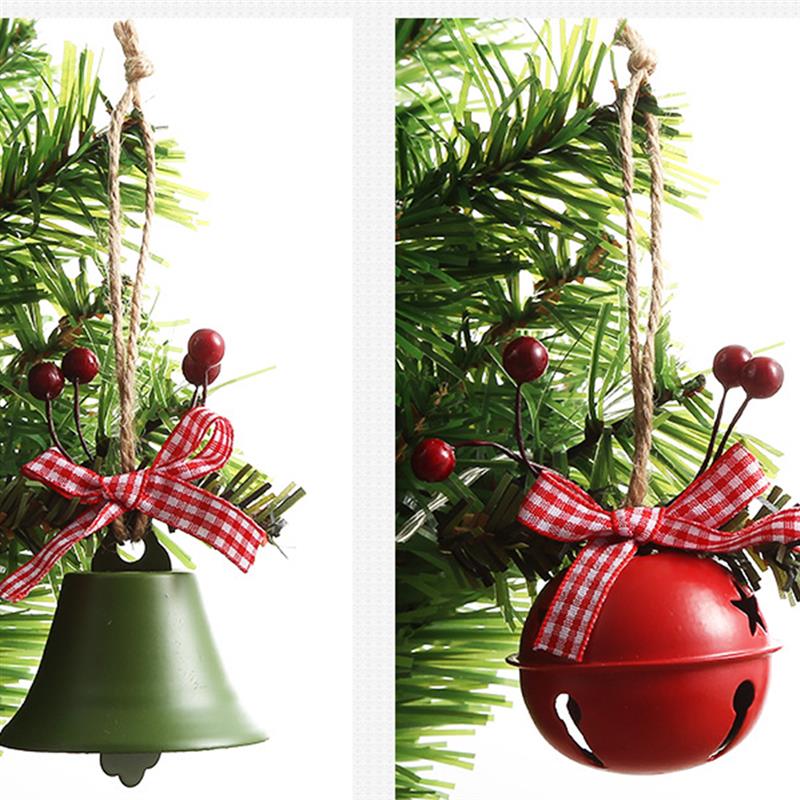 3Pcs DIY Christmas Tree Craft Metal Snowflake Jingle Bell Beads Merry Christmas Bell Christmas Tree Ornament Decoration