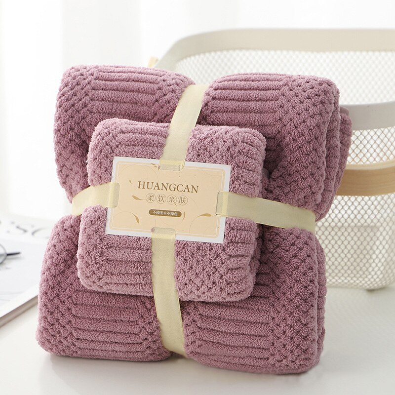 Luxury Bathroom Towel Set Quick Drying Microfiber Hair Towels Soft Absorbent Bath Towel Set 35x75cm+70x140cm For Women Man: 21