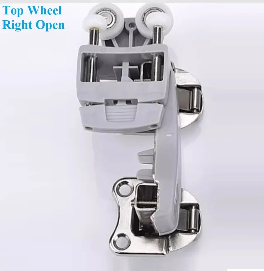 Ersatzteile für verschiebbare, zweifach gefaltete Falttür, hängendes Rad, Rollenscharnier: Weiß