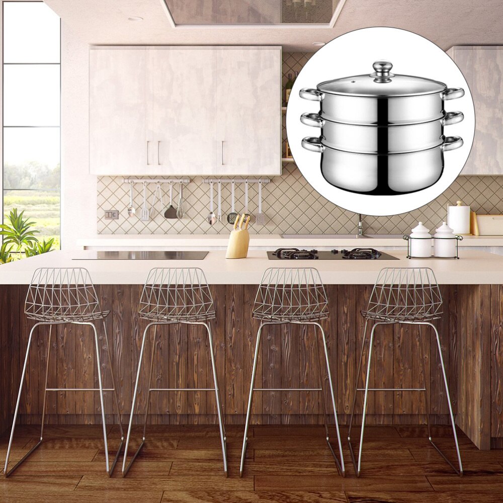 Stainless Steel Stockpot for Home (Tree-Layer, Super Thick-28cm)