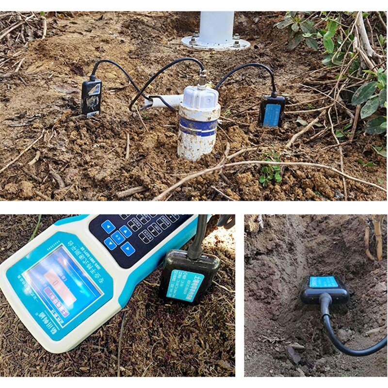 Three-in-one Soil Salt Sensor Soil Temperature/Humidity/Conductivity RS485 Detector Soil Moisture Tester for Plant Garden M7DA