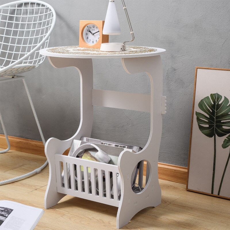 Mini Table basse ronde en plastique pour salon, su... – Grandado