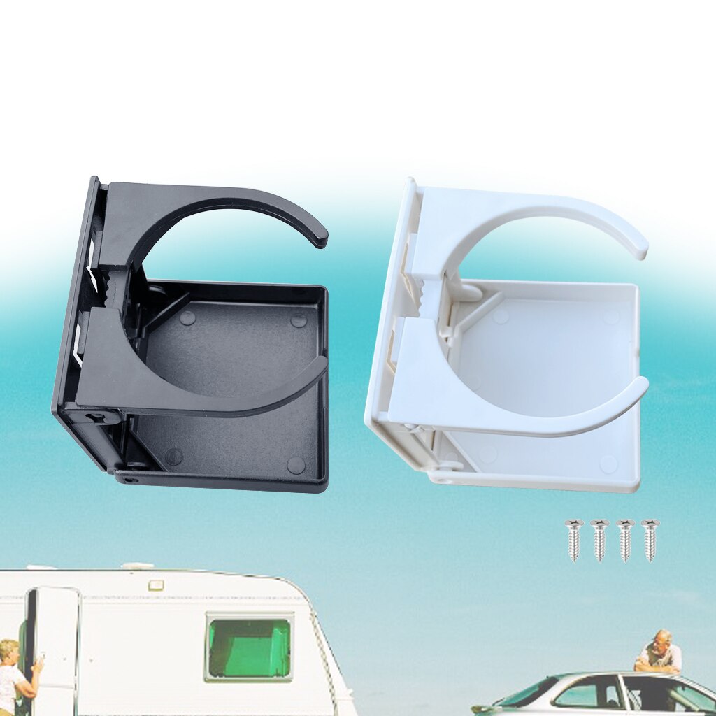 2X Marine Hardware ABS Plastic Adjustable Folding Cup Drink Can Bottle Holder Stand Mount Car Auto Boat Truck RV Van Car Styling