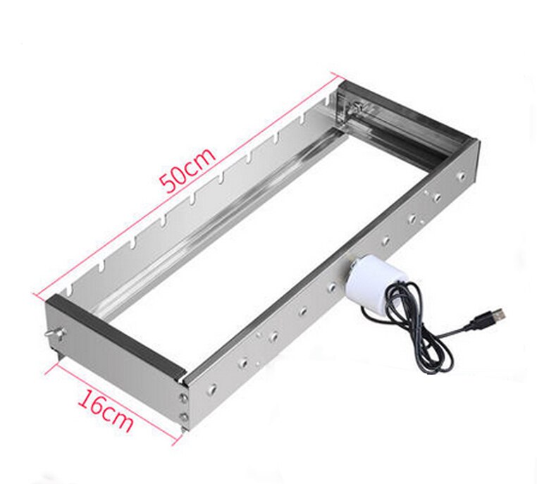 Stainless Steel Automatic Flipping Barbecue Grill Adjustable width tumbling skewers machine Outdoor Portable: 10 holes