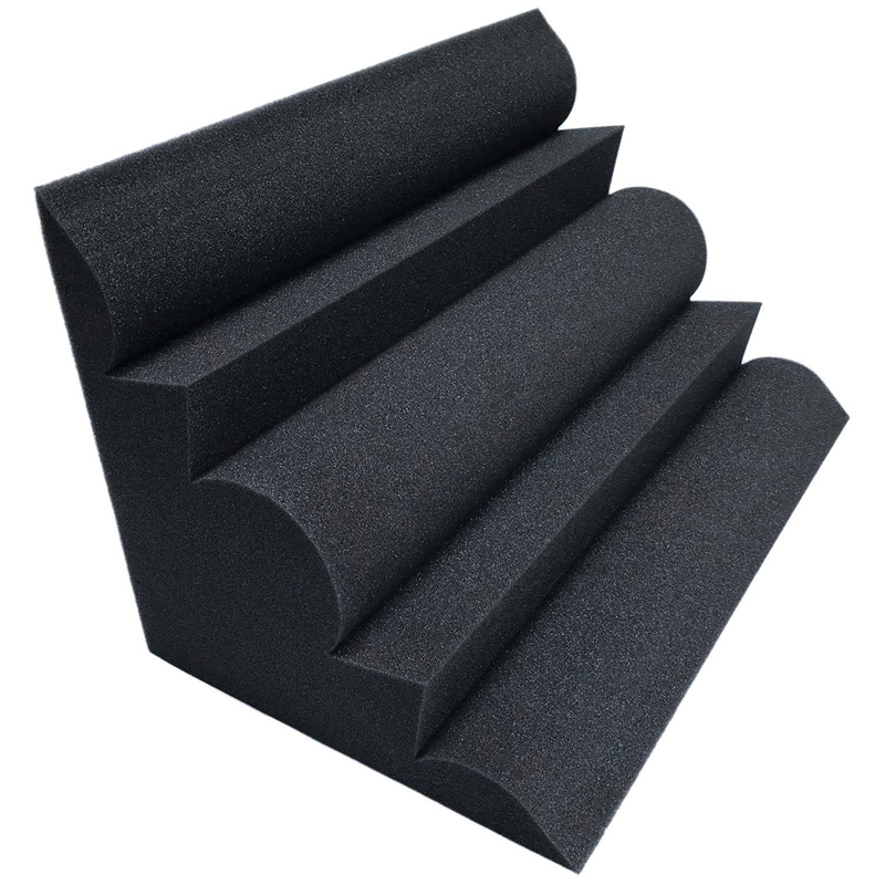Espuma acústica 12*12*24cm da absorção sadia do estúdio do painel da armadilha do baixo de canto de 4 pces