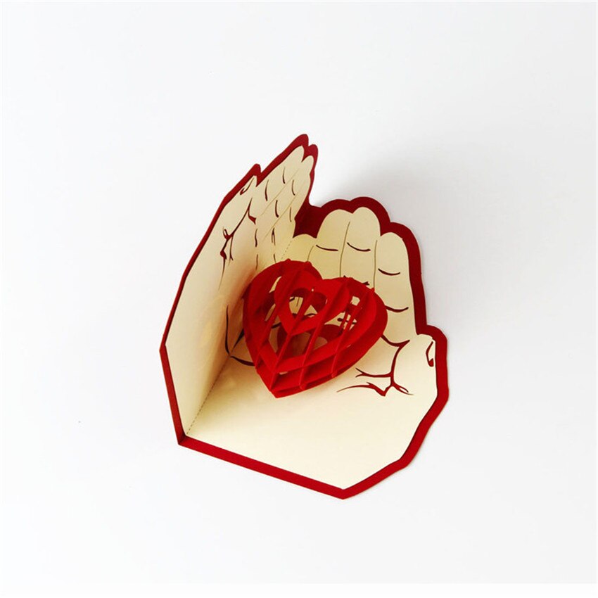 1 Set 3D Greeting Card DIY Birthday Party Invitation Card With Envelope, Valentines Day Postcard Greeting Cards