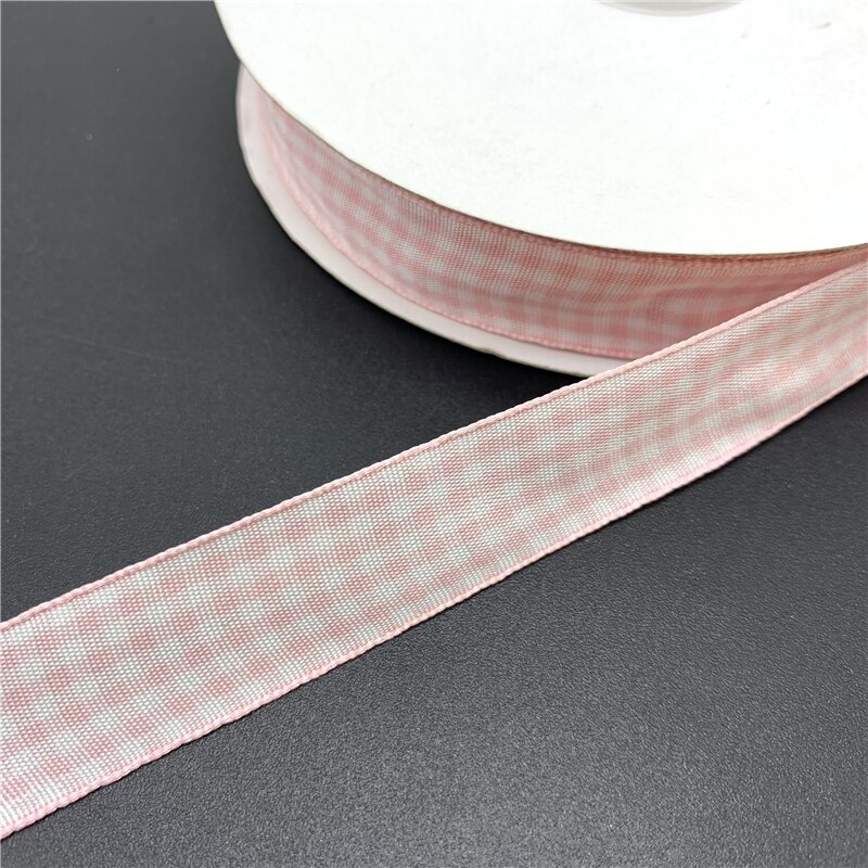 5yards/lot 15mm Plaid Ribbon Grid Printed Ribbon For Home Wedding Christmas Decoration DIY Wrapping: 06