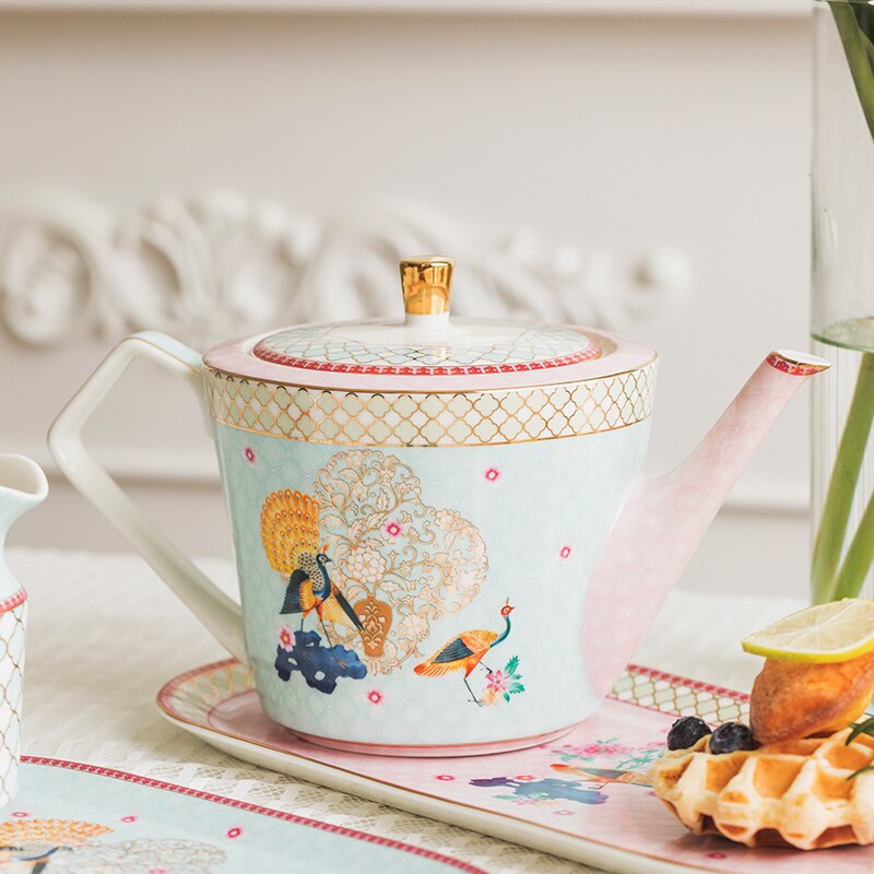 Luxury Tea Coffee Cup and Saucer Set Tea Porcelain Tea Coffee Cup Set Ceramic Espresso Tazza Home Drinkware AB50SX