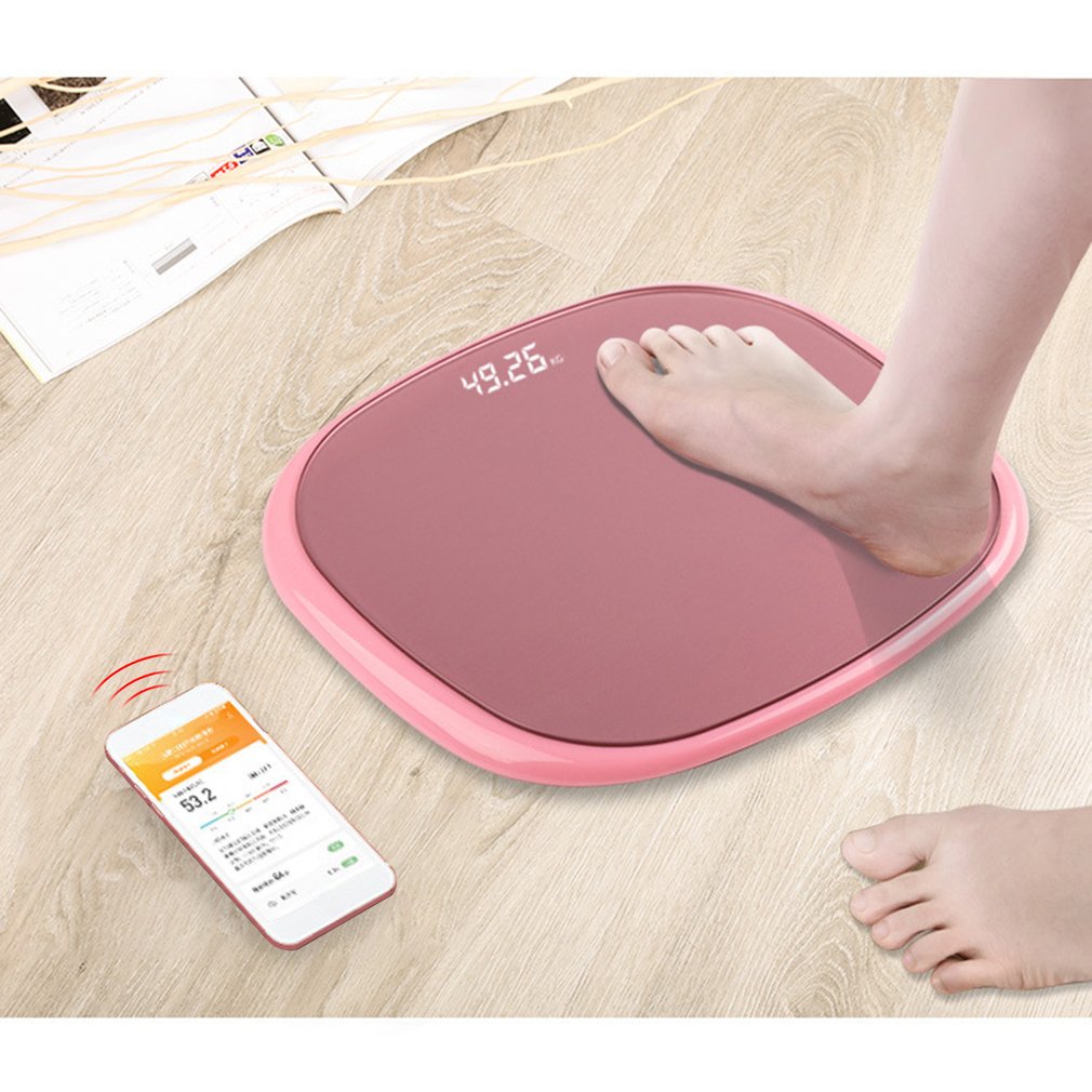 Wireless Smart Body Fat Scale Electronic Human Body Weight Scale LED Display Household Night View Large Screen USB Caliper Fat