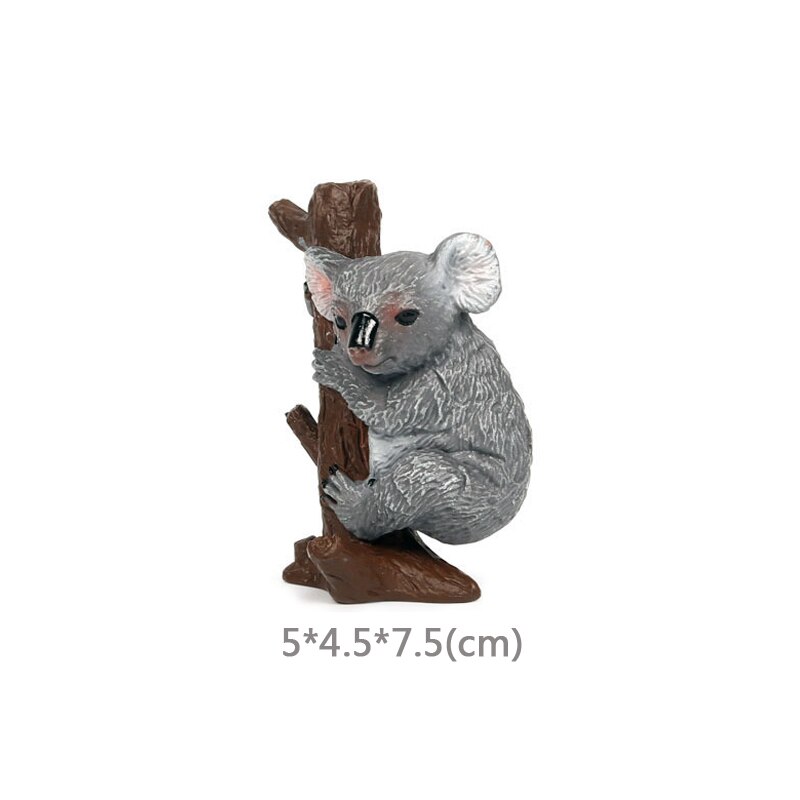 Wild Jungle Zoo Animal Model Malayan Tapir Anteater Koala Pangolin PVC Collection Model Action Figure Kid Educational Toys: Koala