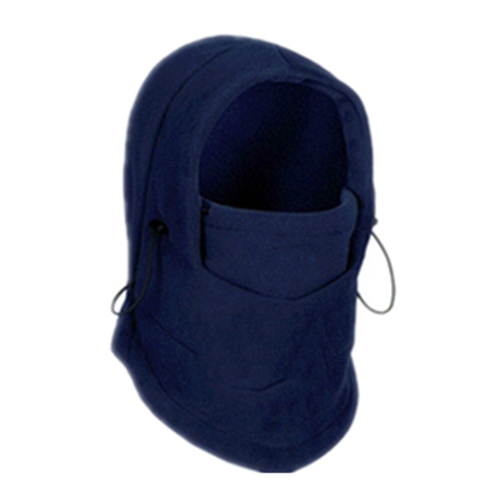 Vinter varm fleece beanies hatte til mænd kranium bandana hals varmere balaclava ansigtsopvarmning wargame cap specielle kræfter unisex hat: Mørkeblå