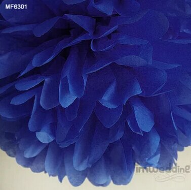 10 stücke handgefertigt 4 &#39;&#39;(10 cm) Gewebe Papier Pom Poms Papier Blume Ball Pompom Für Heimat Garten Hochzeit Geburtstag &Ampere; Hochzeit Auto Dekoration: Tiefe Blau