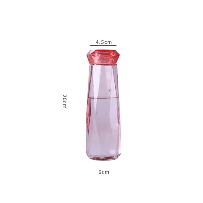 Gebühr Kristall Diamant Wasser Flasche bap Frei 420ML Glas Sport Flasche botella de agua Leck nachweisen draussen Reise Flasche für Mädchen: 01