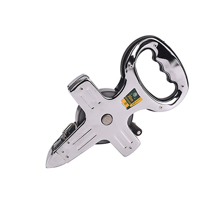 Portable ABS/Steel Shelf Ruler 30M 50M 100M Metric Open Reel Steel Tape Measure With Shelf For Woodworking Construction Tool: Steel / 100M