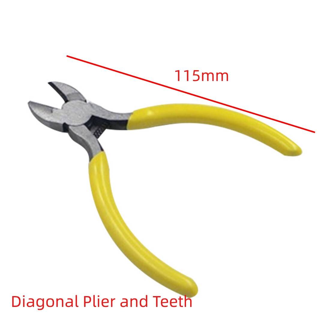 Hand Tools 8 Choices Long Round Nose Pliers Wire Crimping Cable Cutters for Jewellery Making Beading Pliers Tools Kit: Diagonal Plier Teeth