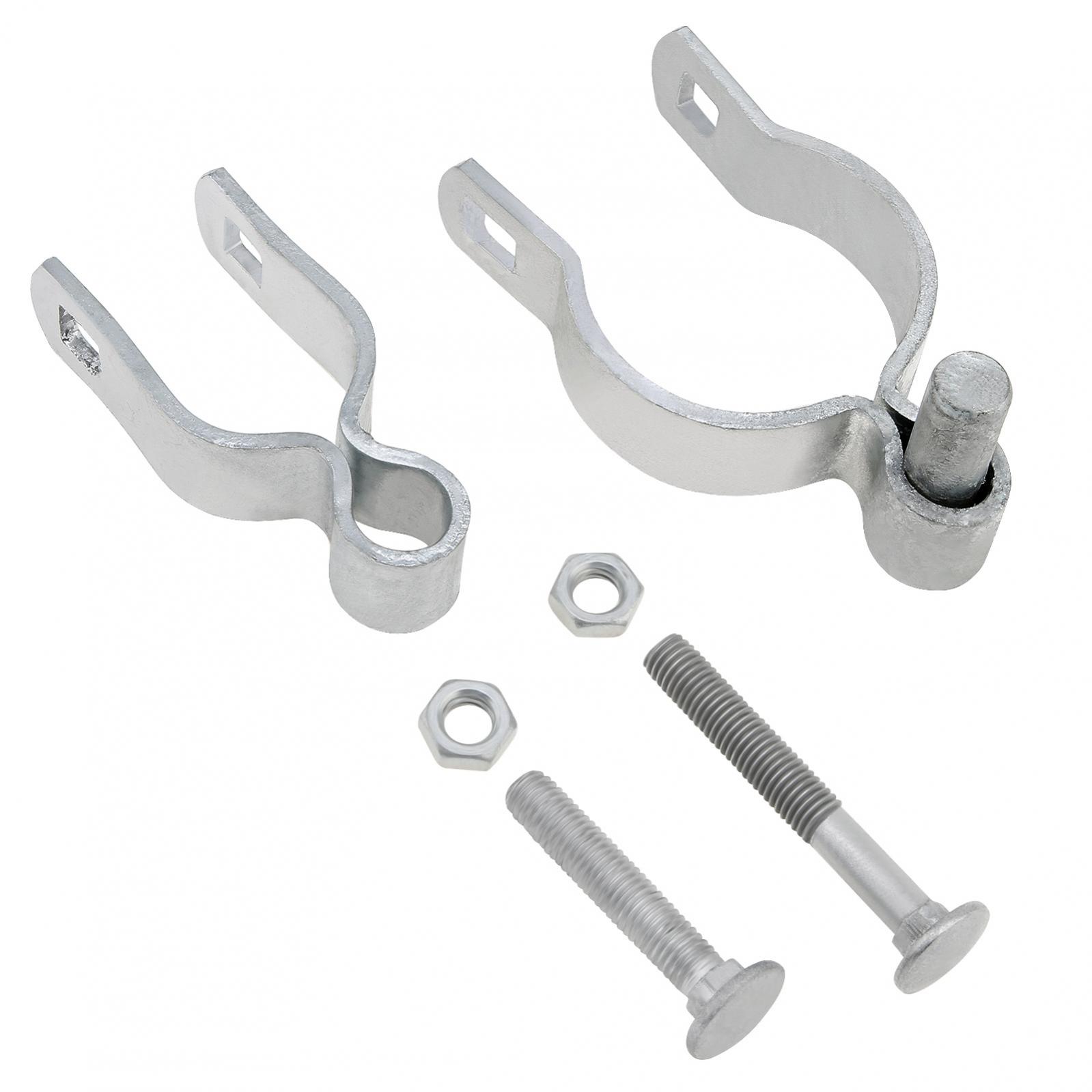 2 Stuks 1-3/8X2-3/8 Chain Link Hek Zware Poort Post Scharnier Deur Scharnieren Met 1-3/8 Vrouwelijke Scharnieren, 2-3/8 Mannelijke Scharnieren