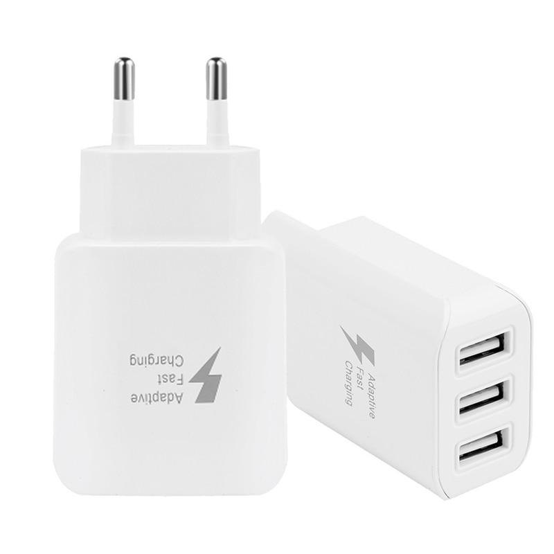 3 USB Multiple Output EU Plug Fast Wall Charger for iPhone Samsung LG Huawei Xiaomi Tablet Mobile Phone Universal Power Adapter