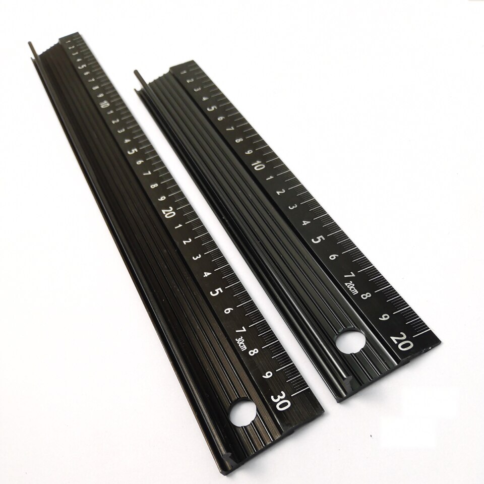 20cm-30cm Advanced Aluminum Alloy Metal Ruler Multifunctional Student Cutting Protection Art Anti Slip Drawing Tool