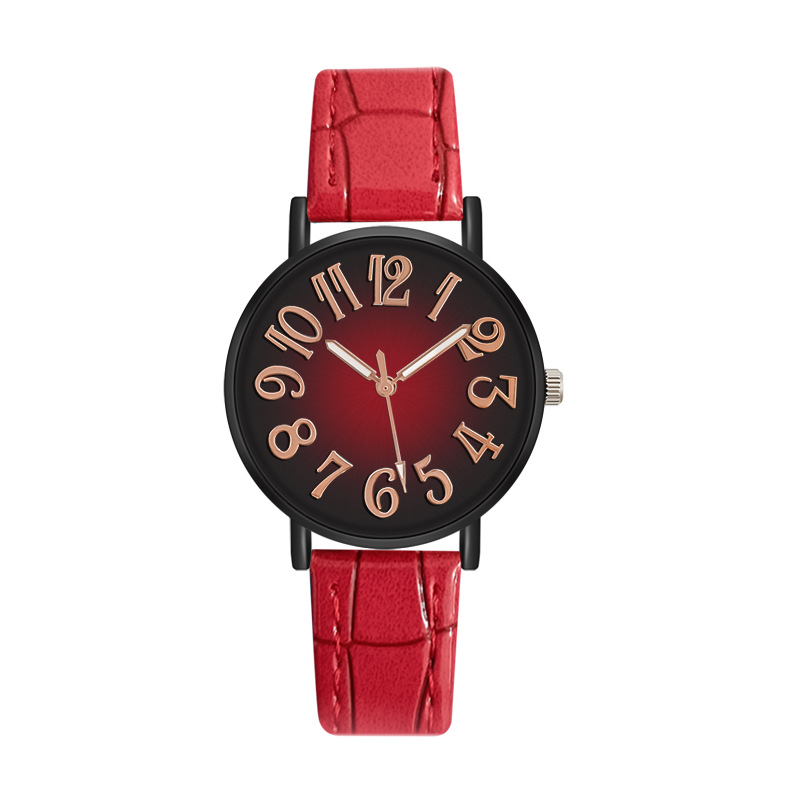 Dameshorloge Antiek lederen bandhorloge Dames quartzhorloges Luxe retro klokcadeau Reloj Mujer: Rood