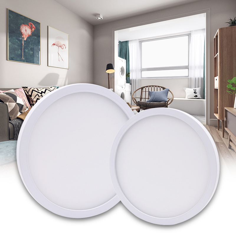 Høj lysstyrke led cirkulært panellys 6w 9w 13w 18w 24w overflademonteret led loftslampe  ac 85-265v lampada led lampe