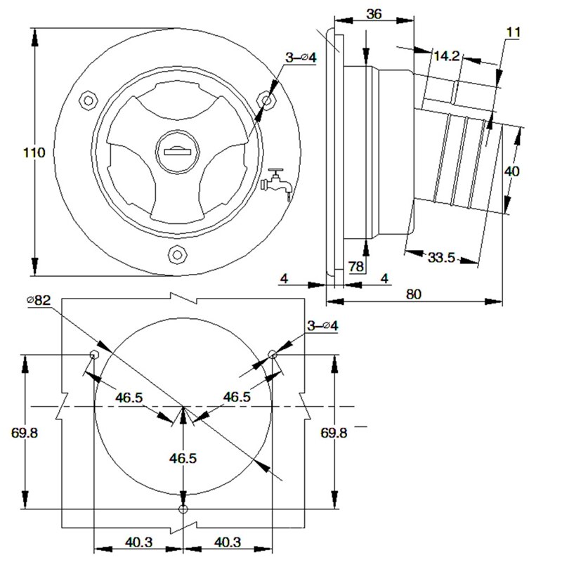 Water Locking Inlet Hatch Filler Cap White for Caravan Motorhome Fresh Water RV Camping Trailer Motorhome Drain Water Tank Caps