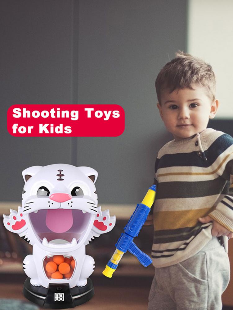 Pistolet zabawki zasilany powietrzem bezpieczeństwo miękki pocisk pistolety uderzyć głodny strzelanie kaczka elektroniczna gra cel kula zabawka dla dzieci odkryty kryty prezent