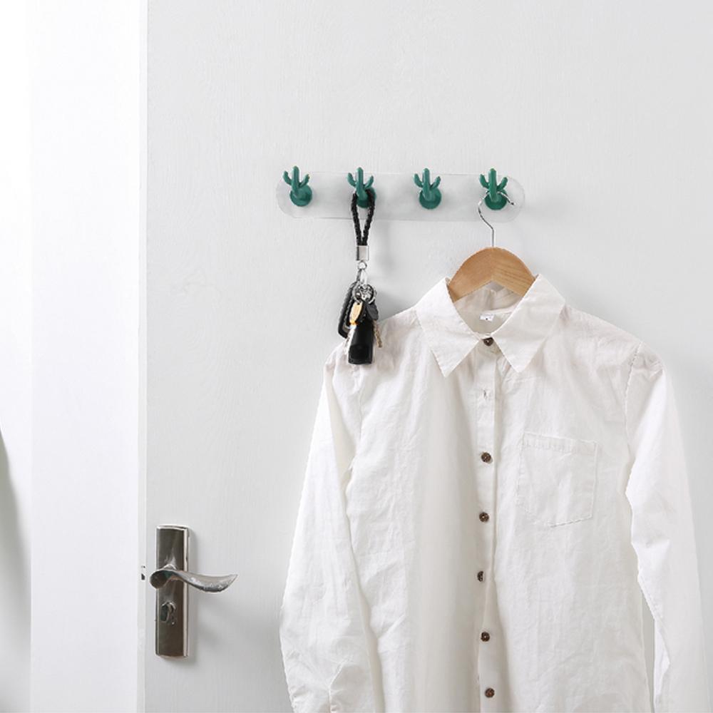 Adhesive Sticky Mount Hanger Rack Cactus Hook Wall Door Hanger Hook Coat Cabinet Towel Hook Multi-functional Hooks Durable: 02