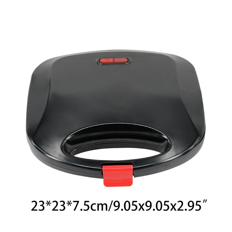 Böjd rand omelett bröd våffla smörgåsmaskin grill non-stick beläggning cool touch handtag halkfria fötter bakare