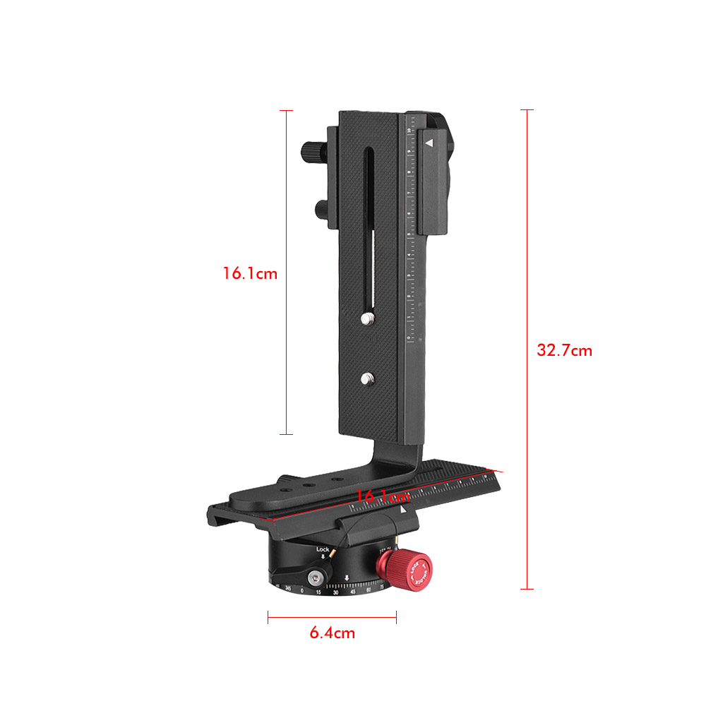 Andoer 720 Degree Panoramic Head 360 Swivel Indexing Rotator + 2 Way Rail Slider + L Bracket Kit for Canon DSLR ILDC Camera: Default Title