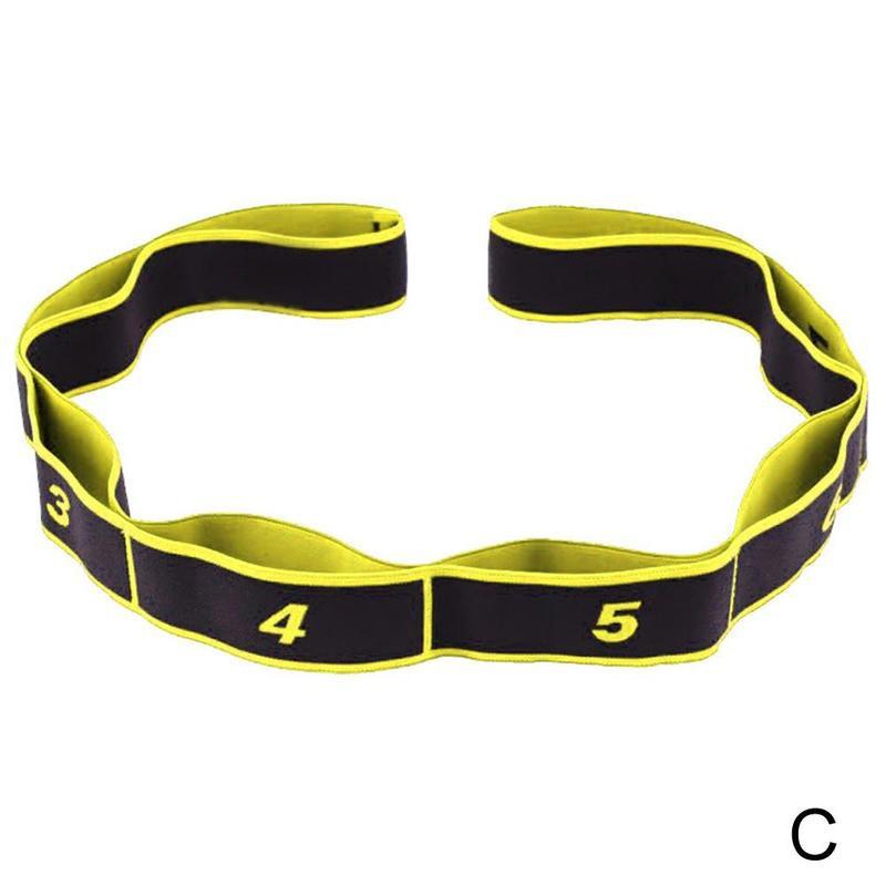 Yoga trekband riem polyester latex elastisch latijnse pilatesband weerstand dans oefening yogabanden fitness stretchen toilet  h1 w 4: C