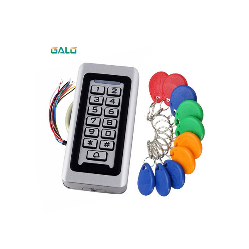 IP68 Waterproof Outdoors Use Metal Stainless steel Reader 2000Users WG input and output security RF Access Control Keypad
