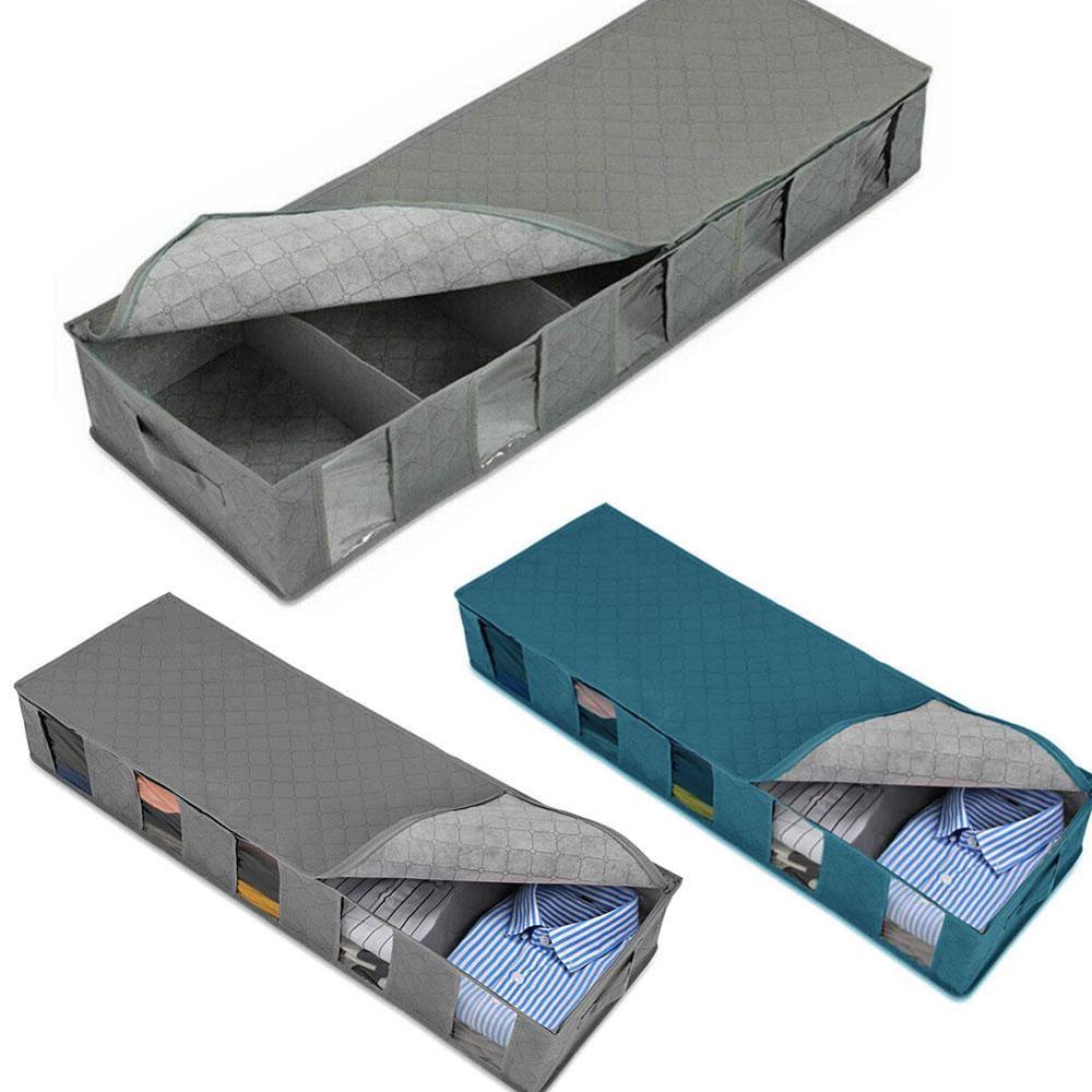 Non-woven Bed Storage Box Under Bed Storage Large Capacity Sweaters Clear Clothing Window Blankets Storage Containers Shoes T7H2